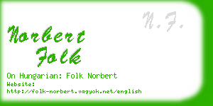 norbert folk business card